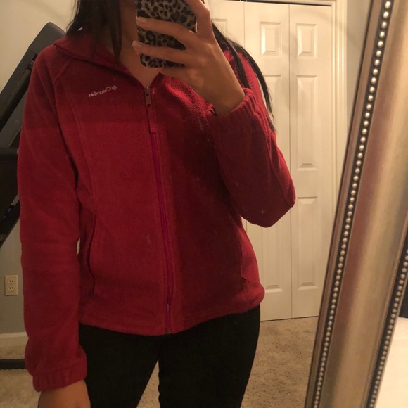 Dark pink/red columbia jacket - Picture 1 of 3
